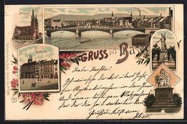 Litho Basel, Rathaus, Münster, St. Jaco