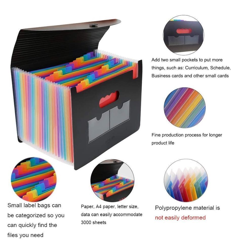 Valigie & Borse: 3 Dokumentenmappen A4, Fächermappe – Nuovo e nell'imballaggio originale da Bülach venduto da StoreInShop.com 2