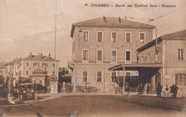 AK Ponte Chiasso - Saluti dal Confine inizio 1900 Rarissima.