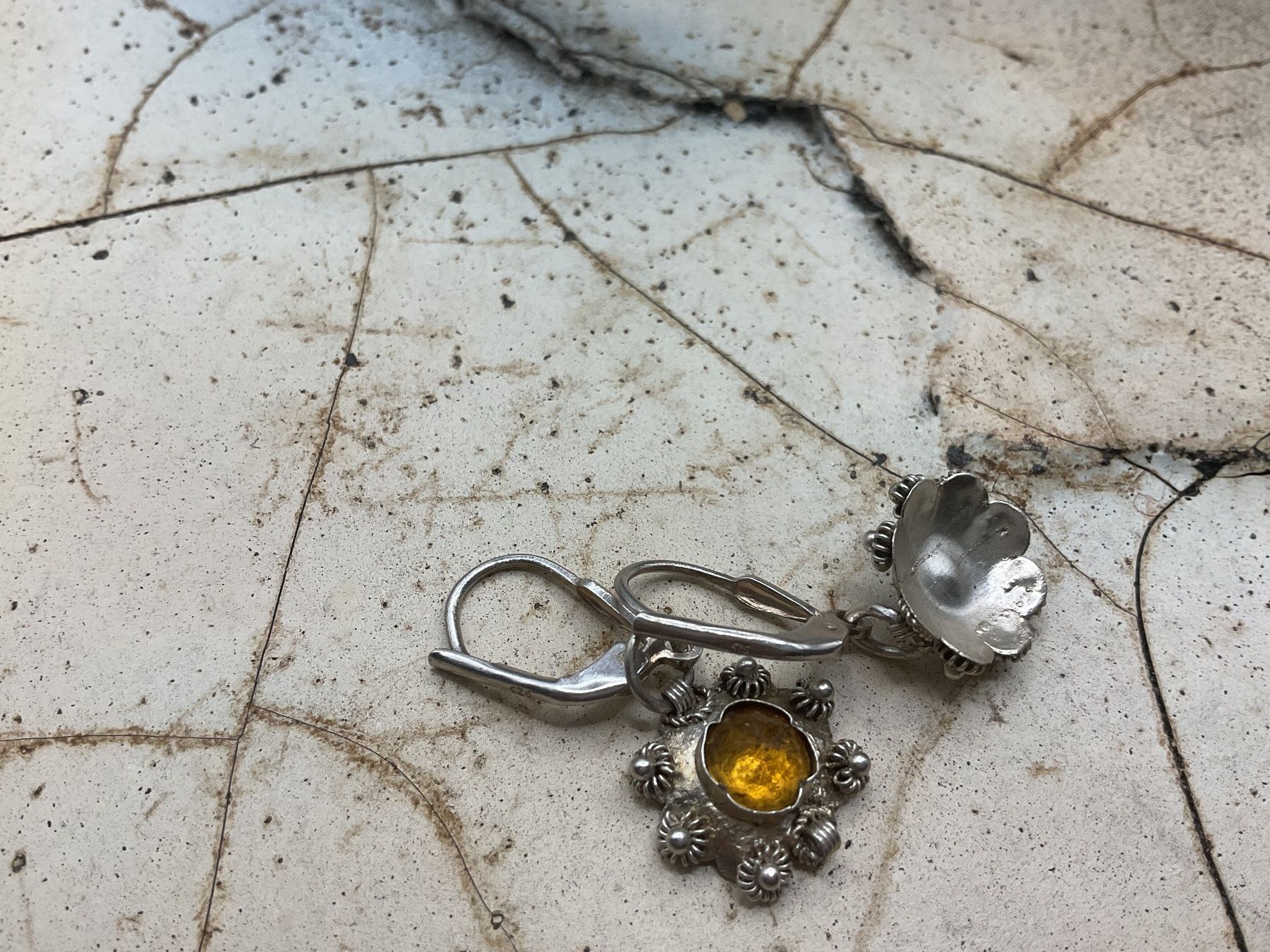 Ohrringe & -stecker: Ohrhänger Art Deco Sterlingsilber mit Citrin – Gebraucht aus luzern von Alpendorf1 3