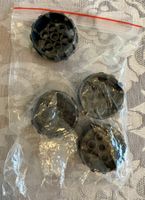 Lego 4 x Wheel Hard Plastic, Treaded with 7 Pin Hole - 22410