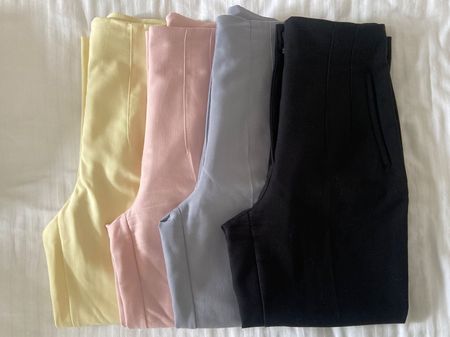 Zara Hosen mit Hohem Bund Rosa Gr. S