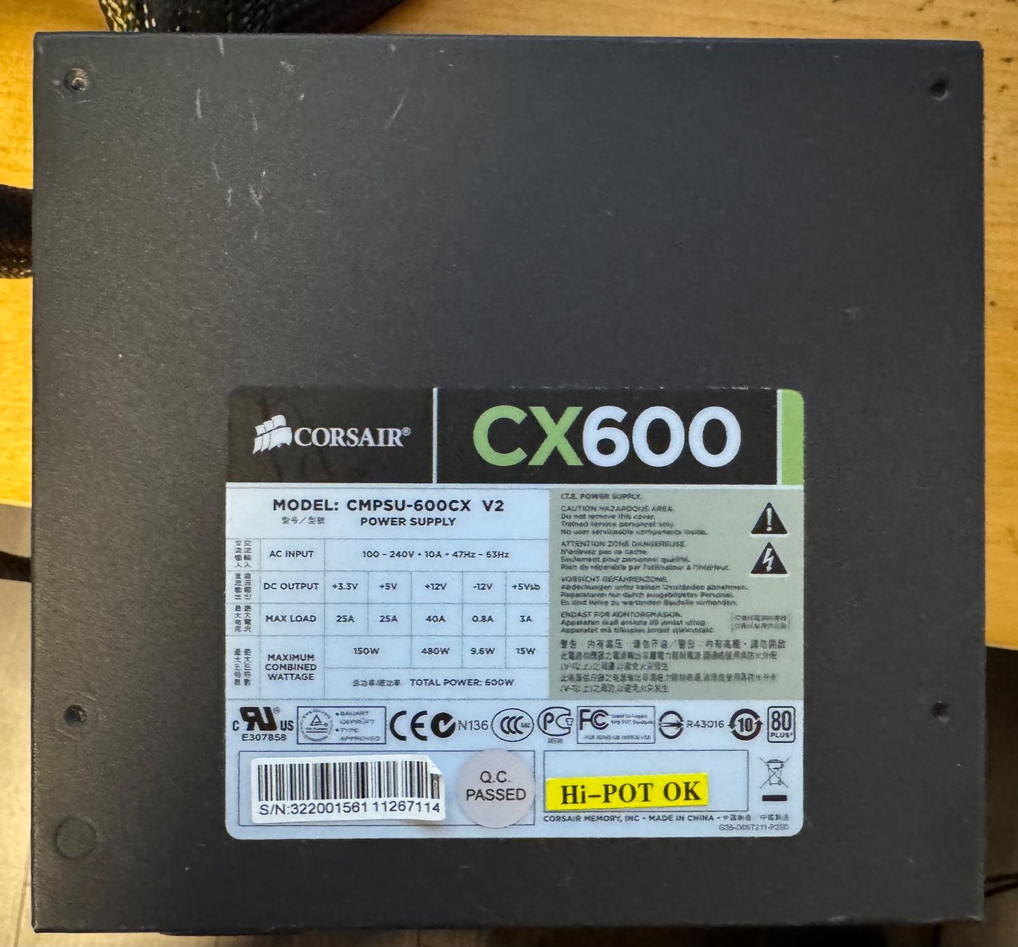 Corsair Elektronikbauteil: Corsair CX-600 – Gebraucht aus Chapelle (Glâne) von Lochinver