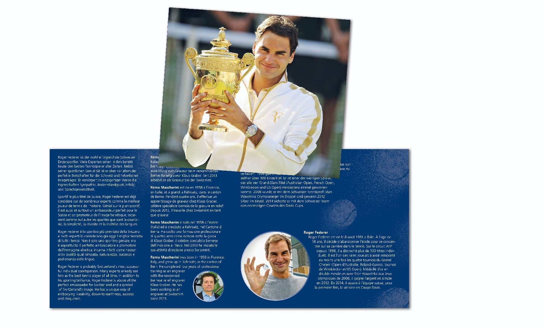 Alle Münzen: Roger Federer Folder 20 Fr. Silber Münze – Neu und originalverpackt aus Zürich von Dr.Moony