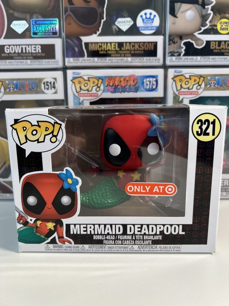 Funko Statuette: Funko POP! Marvel Deadpool Mermaid Deadpool Edition Limitée – Nuovo e nell'imballaggio originale da Le Mouret venduto da perfectbijou
