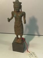 Antike Buddha Uma Bronze Cambodia 12./14.Jhd 11/14,5cm Nr.18