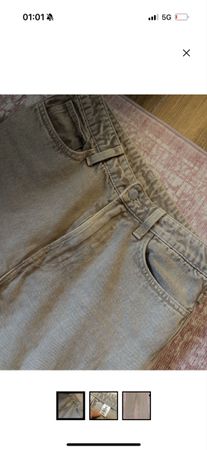 H&M Jeans Wide Ultra High Waist beige Grösse 36