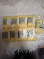 9 Knäuel Baumwollgarn Craft gelb neu in Originalverpackung