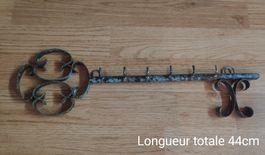 Porte-clés mural vintage en métal 44cm