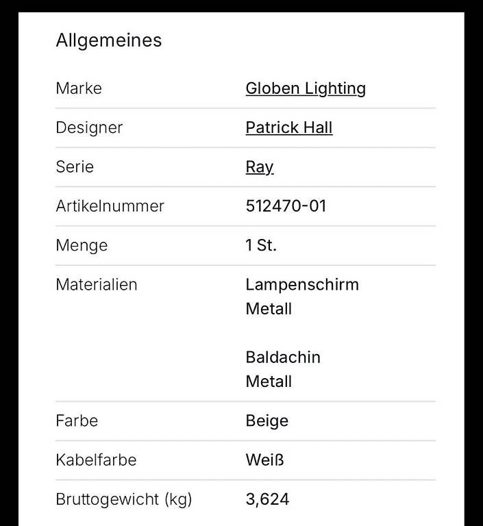 Lampadari & plafoniere: Hängelampe 70cm Globen Lighting Ray – Usato da Luzern venduto da Marazul99 3