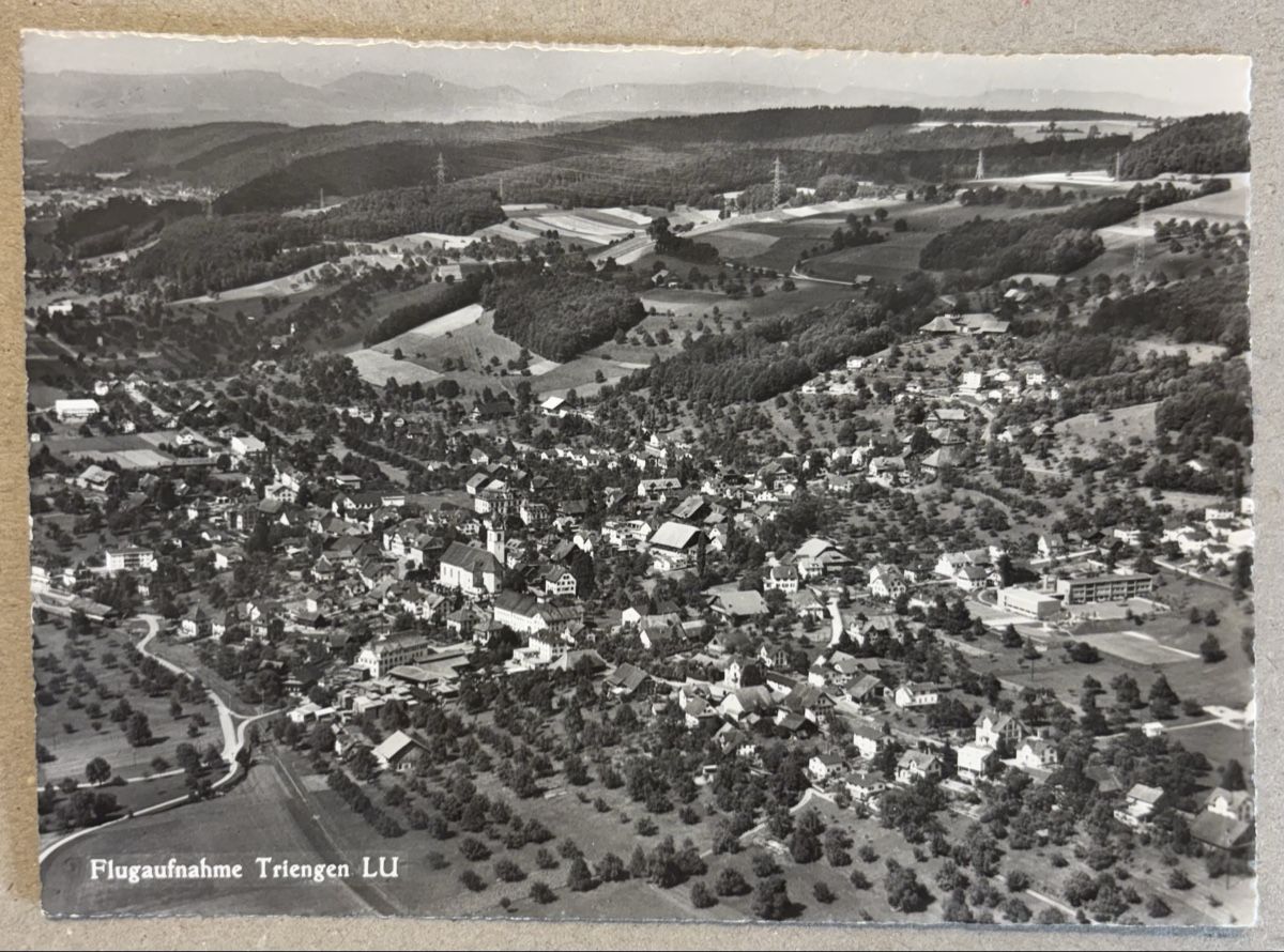Cartoline postali: Flugaufnahme Triengen LU – Usato da Luzern venduto da Balbel