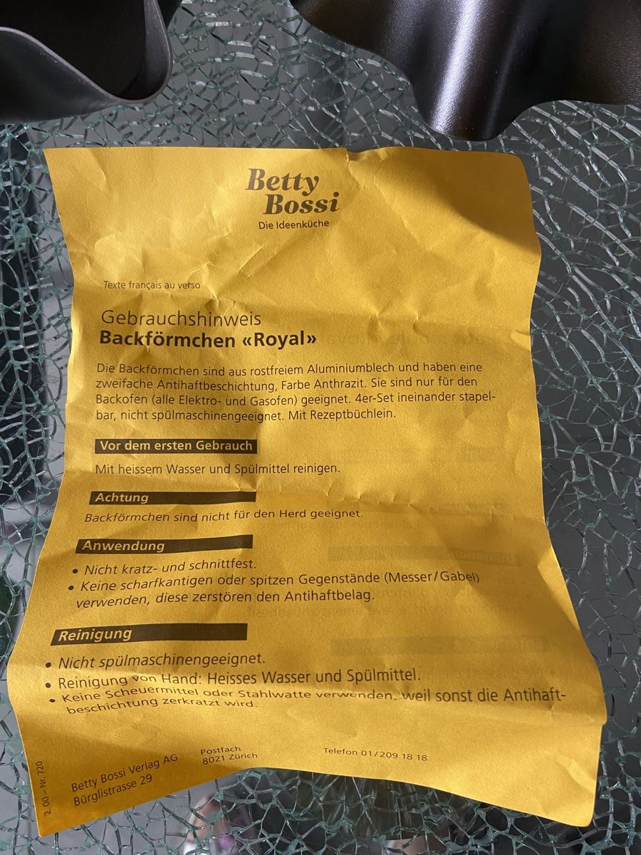 Betty Bossi Teglie da forno: 4 neue Betty Bossi Backförmchen Royal – Nuovo (secondo la descrizione) da Oftringen venduto da andrax 3