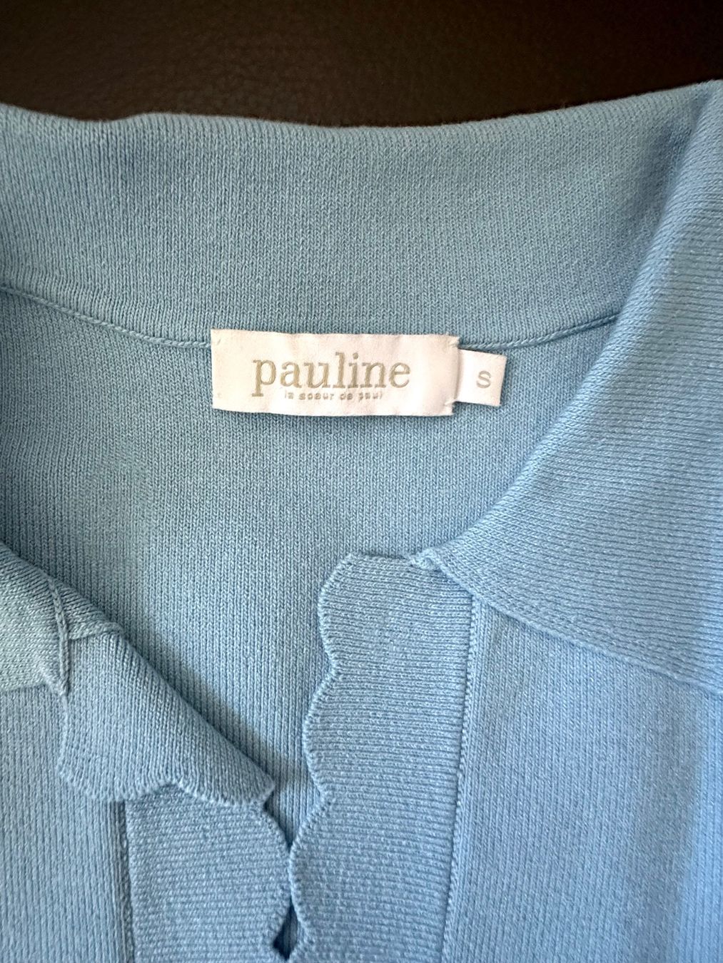 T-shirts: Hellblaues Strickshirt mit Wellenkanten – D'occasion à Zug par ale_8khf 2