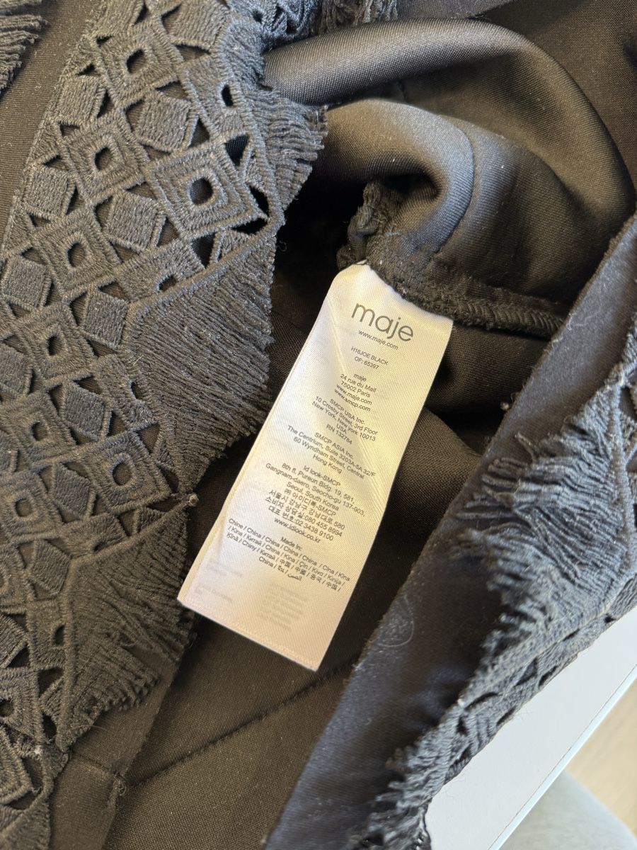 Maje Gonne: Jupe courte Maje noir brodée taille-36 – Nuovo (secondo la descrizione) da Genève venduto da iry_67wr 4
