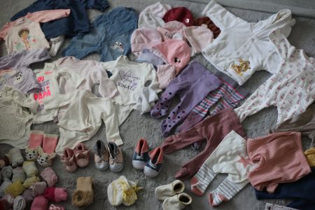 Babykleiderpaket Mädchen 38-teilig Herbst/Winter, Gr. 50/56