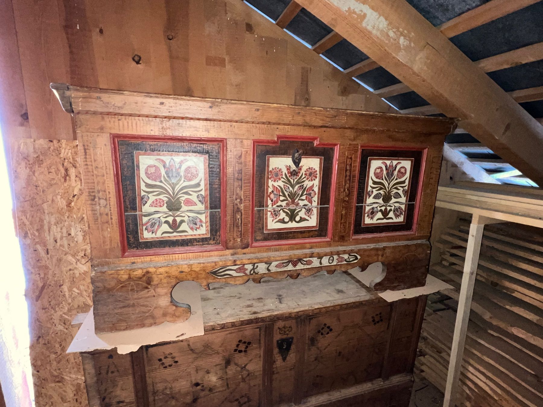 Truhen: Antike barock Truhe bemalen 1770 – Gebraucht aus Vaduz von Unikate-Markt 2