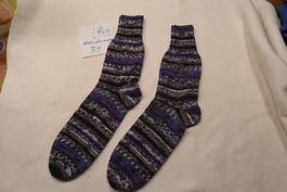 Handgestr.Antiallergen Wollsocken  Gr: 39     (406)