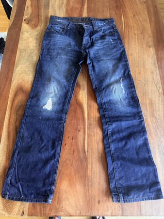 Herren Jeans Chonm 717 blau UsedLook Top  Zustand Gr. 30 III