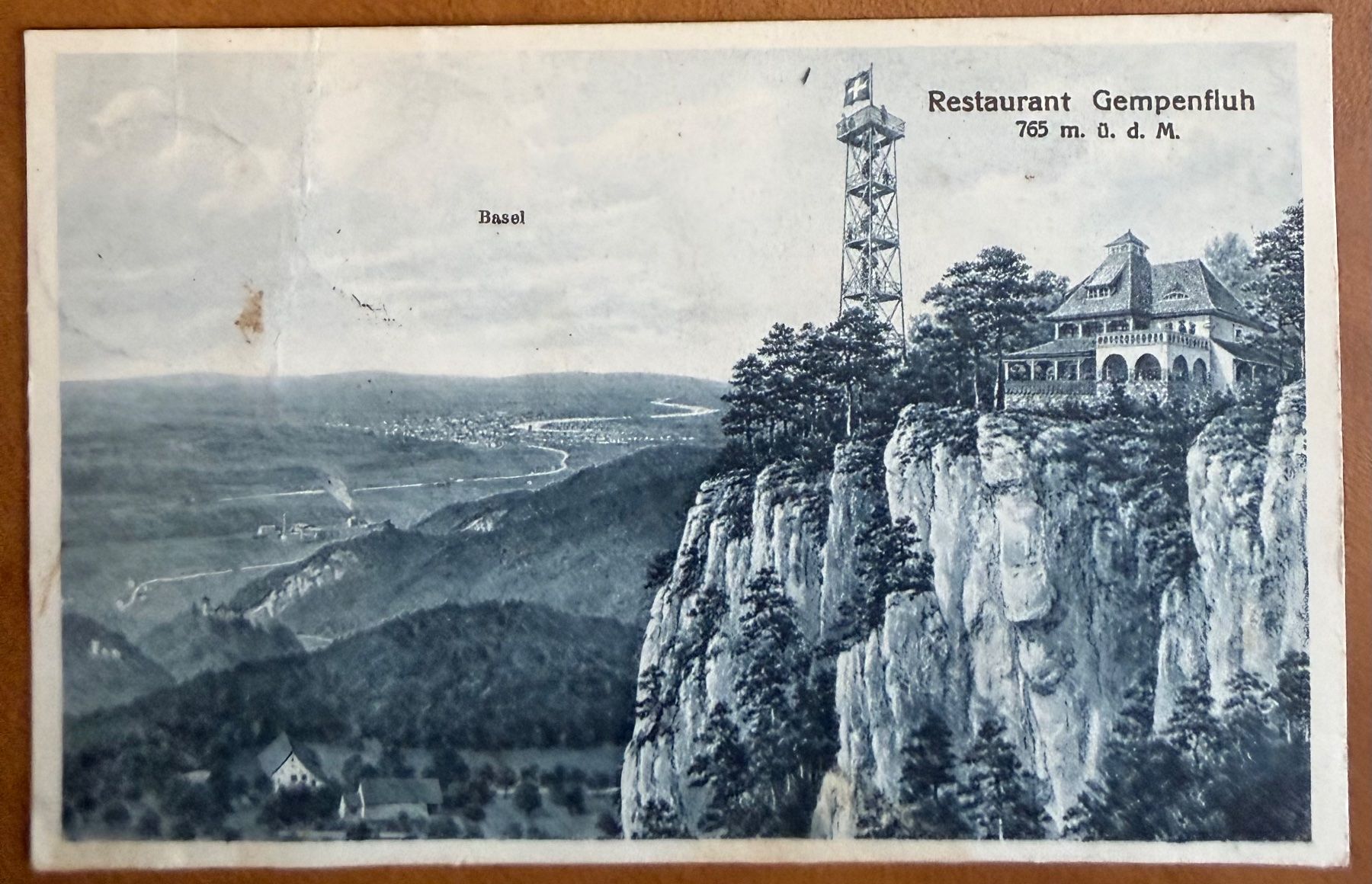 Ansichtskarten: Gempen - Restaurant Gempenfluh 1914 – Gebraucht aus Lutry von Ediego