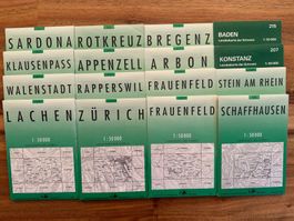 Landeskarten 1:50‘000  16 Stk
