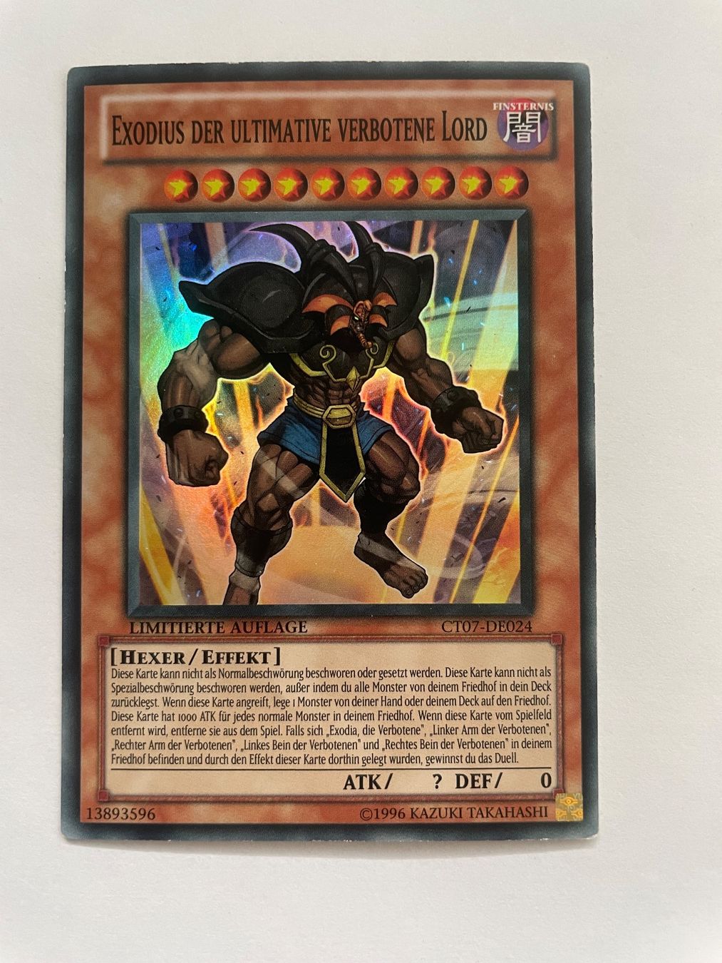 Yugioh Carte collezionabili: YuGiOh Exodius der ultimative verbotene Lord – Usato da Altstätten SG venduto da ChangeMaker