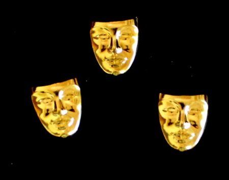 Kit bricolage: Miniatur Masken goldfarbig – Nuovo (secondo la descrizione) da Schlatt TG venduto da mavo85