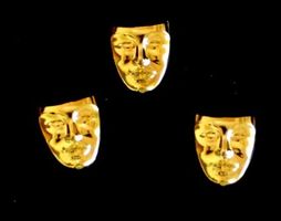 Miniatur Masken goldfarbig