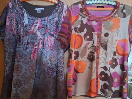 2 Damen Shirt  Gr. 42  ,, 1x getragen