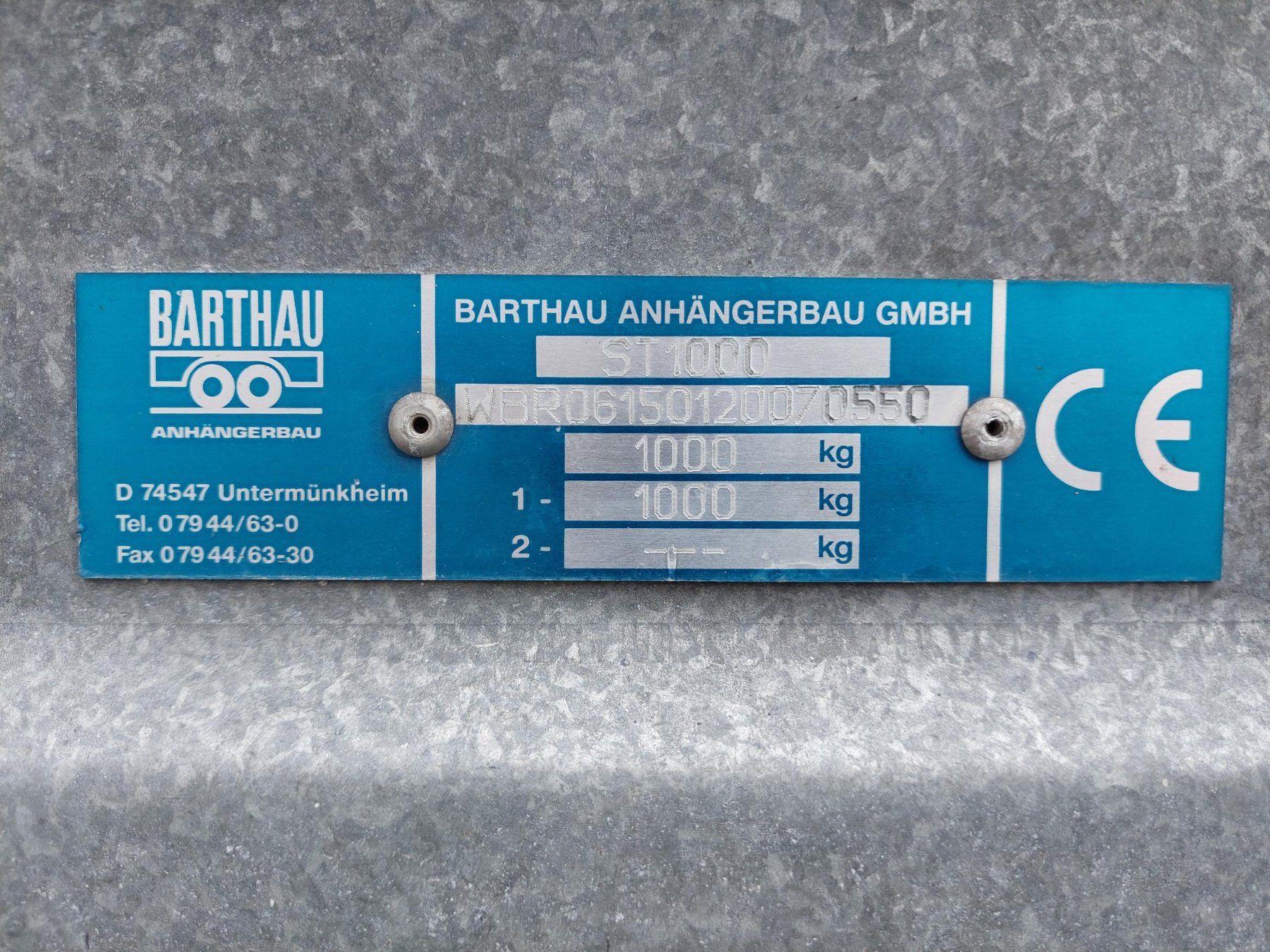 Barthau Rimorchi: Anhänger Barthau ST1000 – Usato da Stans venduto da adrosta 2