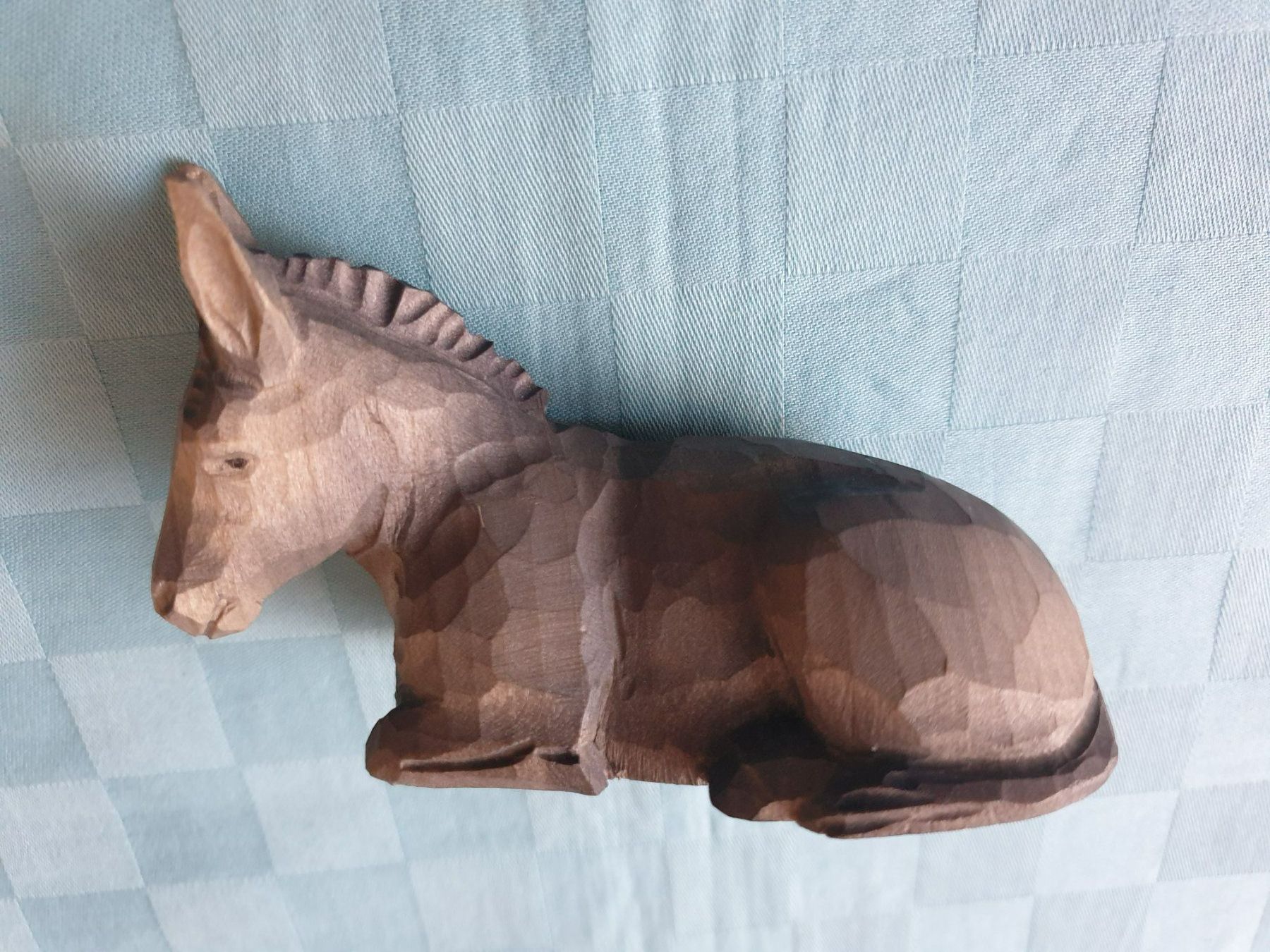 Statuette: Krippenfigur Esel HUGGLER Holz geschnitzt – Usato da Mörschwil venduto da spirspi