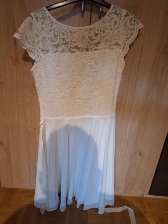 Abito Swing bianco pizzo, nuovo con etichetta! Taglia 44 IT