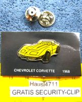 CHEVROLET CORVETTE 1968 AUTO PIN GLASIERT MIT SCURITY-CLIP