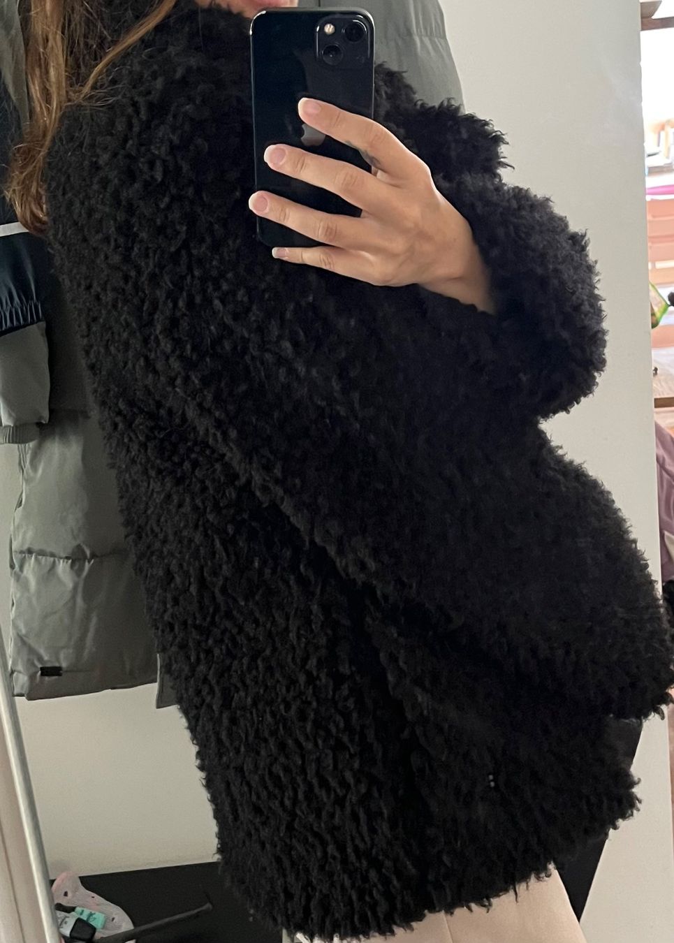 Giacche: Schwarze Teddyjacke/Winterjacke, Gr. L – Usato da Triesen venduto da dardaleni 5