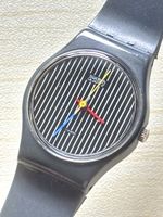 Swatch Quartz Uhr Streifen Zifferblatt 