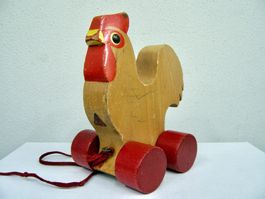 hübsches Nachziehtier HAHN GÜGGEL Vintage 50er 60er HABA