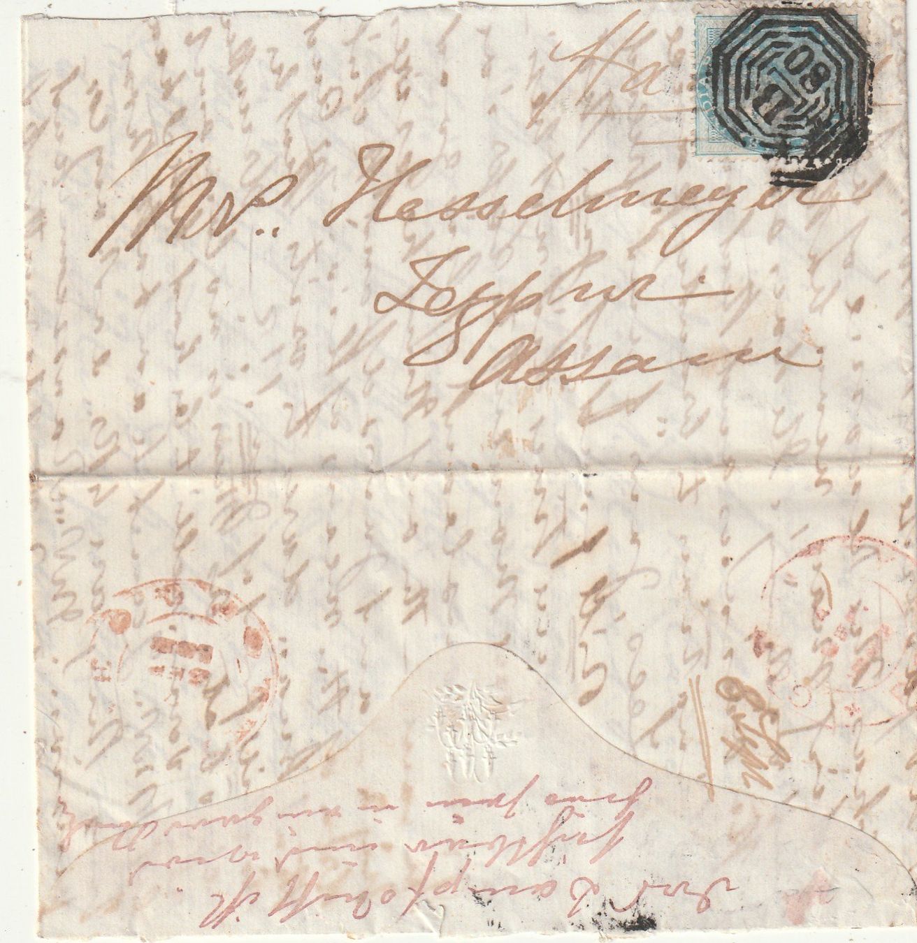 Tutti i francobolli: Indien Faltbrief 1865 – Usato da Rorschacherberg venduto da fratovi2
