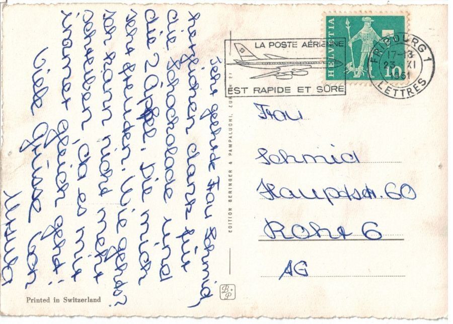 Cartoline postali: Weisse Katze, gelaufen 1961 – Usato da Frauenfeld venduto da POML 1