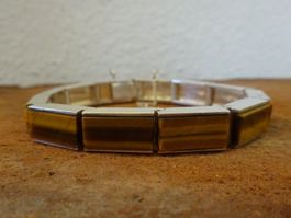 Armband Tigerauge Mineralien / 835 Silber