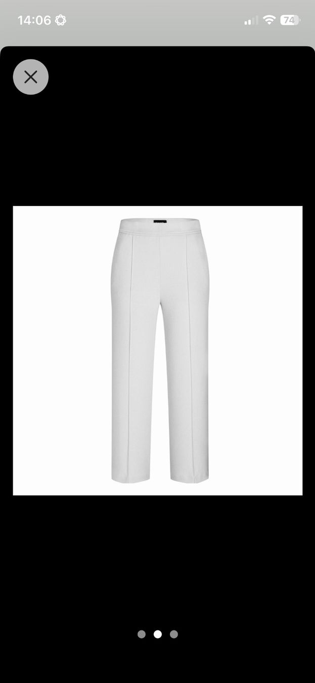 Cambio Pantaloni: Trendige Marlenehose von Cambio, hellgrau, Gr. 36 – Usato da Hünenberg See venduto da ECLB 1