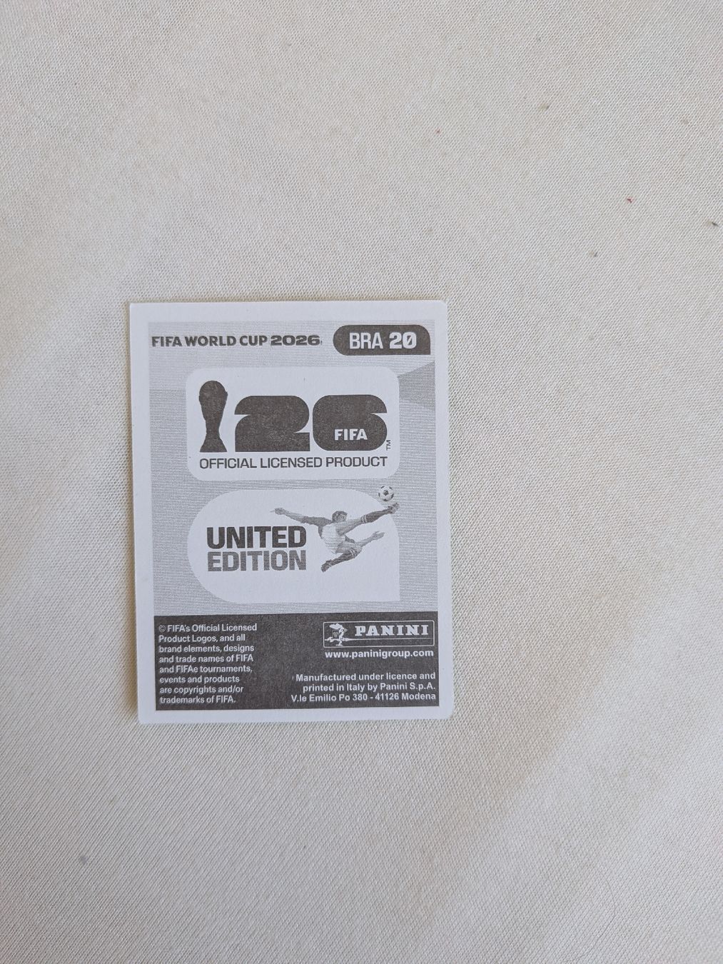 Panini Cartes à collectionner: Panini Bild BRA 20 – Neuf (Voir description) à Eschenbach SG par SanFranciscoCalifornia 1