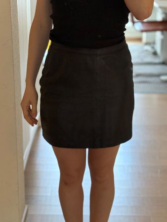 Sandro leather skirt rock