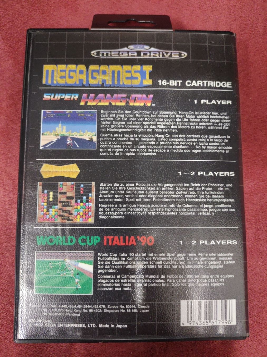 Sega Giochi: Mega Games 1 - Super Hang On - World Cup Italia '90 – Usato da fribourg venduto da GameSpot 2