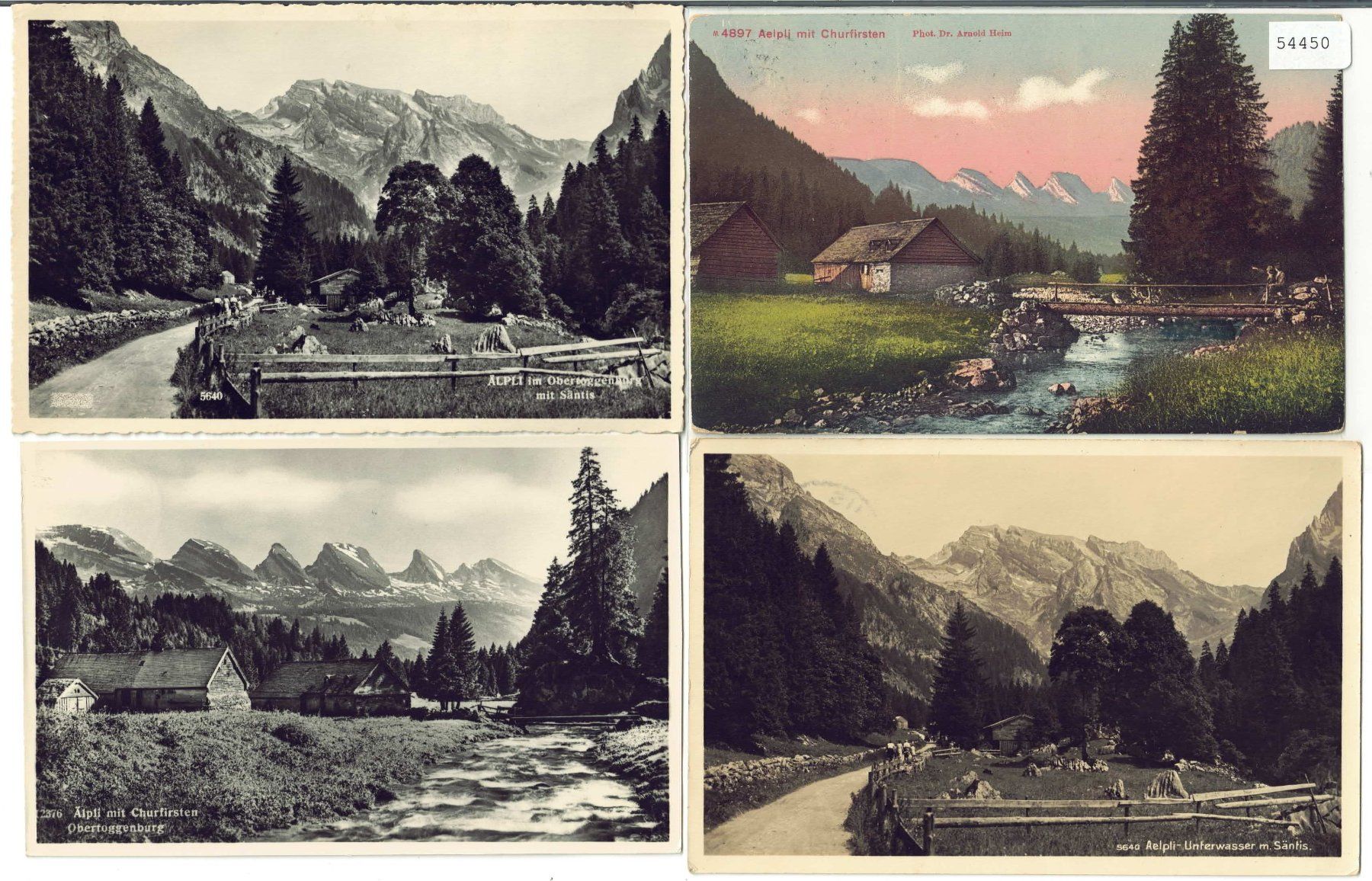 Cartoline postali: 4 AK - Aelpli – Usato da Ettingen venduto da Kartenplanet