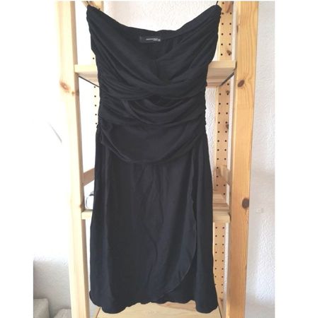 JONATHON DISLEY London schulterfreies Kleid Gr. S schwarz