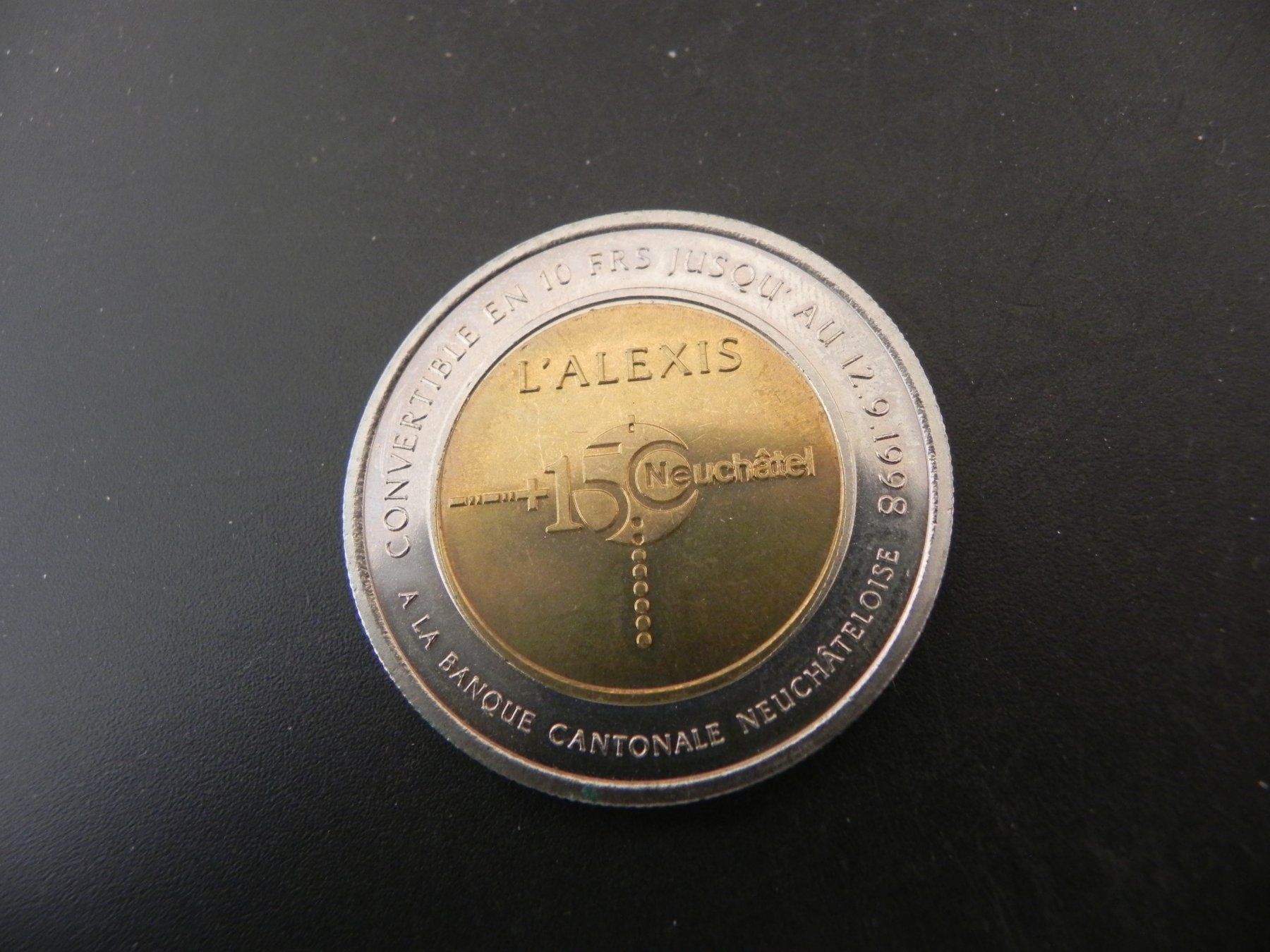 Medaglie: Neuchâtel 1 Alexis 1998 - 10 Francs – Usato da Biel/Bienne venduto da Gogolozi