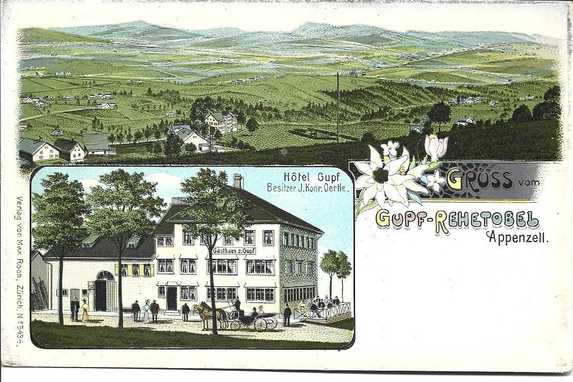 Cartoline postali: Litho  Gupf-Rehetobel – Usato da Appenzell venduto da mai25