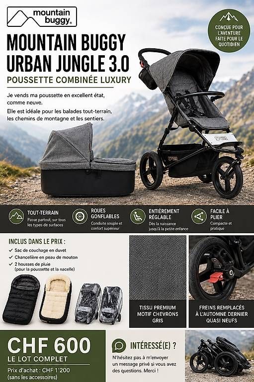 Mountain Buggy Carrozzine: Urban Mountain Buggy – Usato da Volleges venduto da JakeG 1