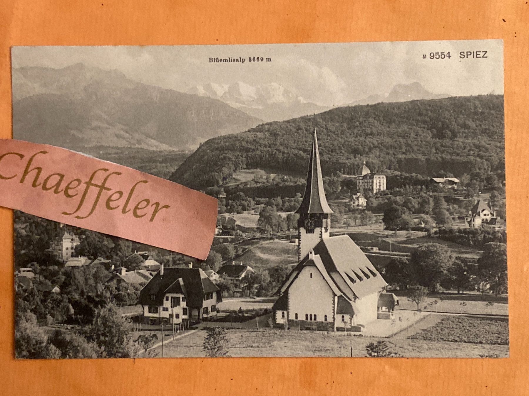 Cartes postales: M 9554 SPIEZ.  Blüemlisalp – D'occasion à Zürich par Chaeffeler