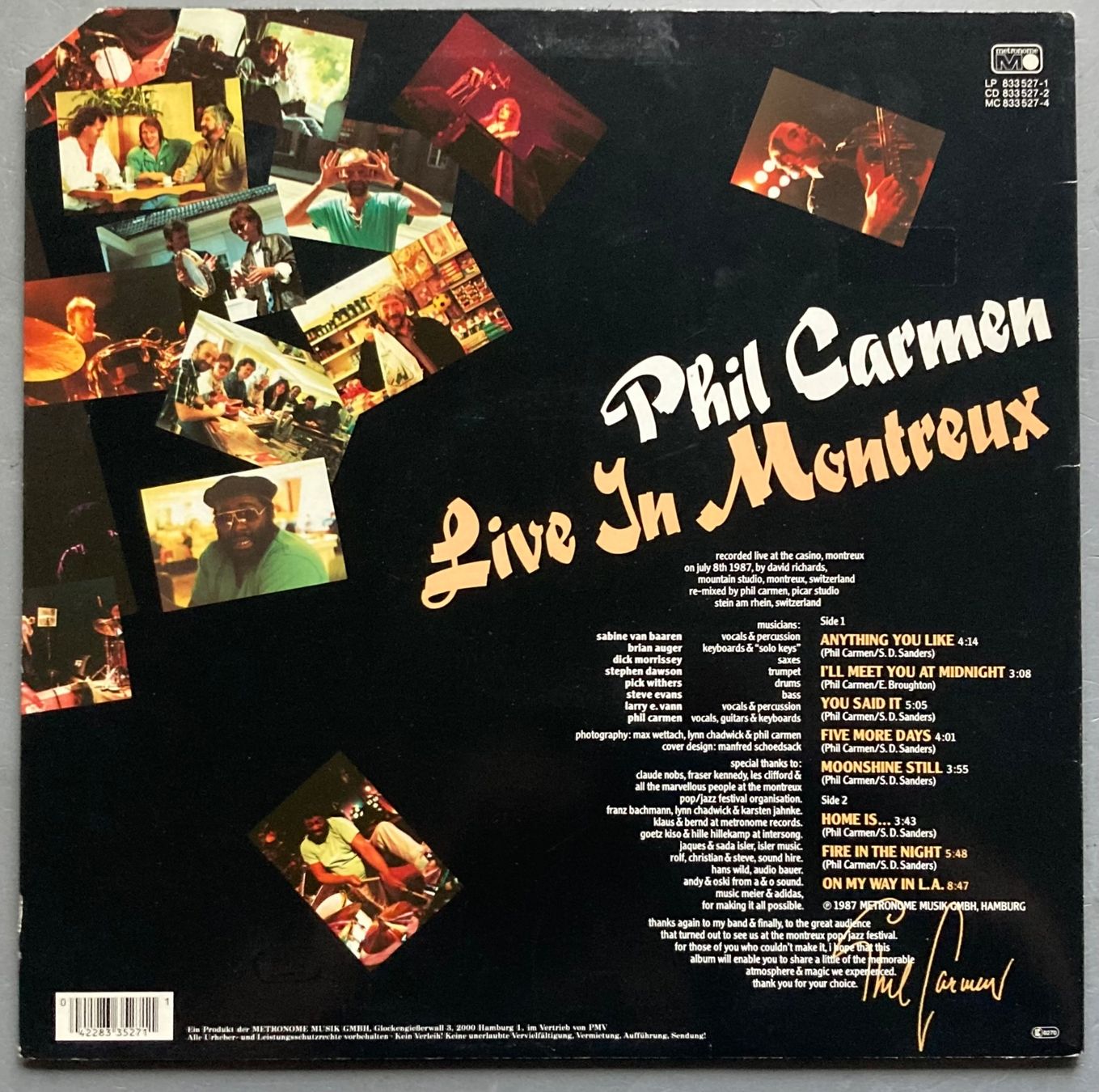 Dischi in vinile: PHIL CARMEN - LIVE IN MONTREUX – Usato da Poliez-Pittet venduto da Newtown-Records 1