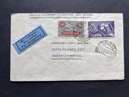 1934 Lettre Flugpost ZURICH - ATHÈNES - ISTANBUL